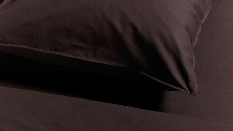 Dekbedovertrek Cotton Uni, brown