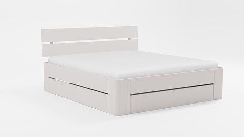 Bed Fresh 500 met hoofdbord en 3 opbergladen, wit