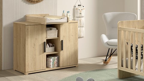 Commode Sam met opzetstuk, eik