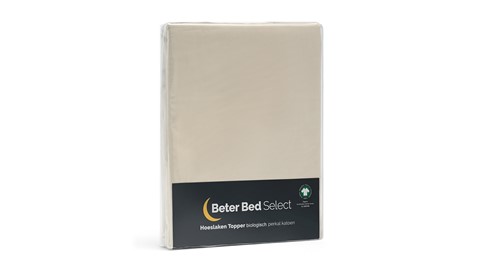Hoeslaken Biologisch perkal topper, zand