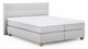 Boxspring Solid Lina vlak met gestoffeerd matras, light grey