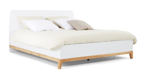 Bed Nevada, wit-eiken