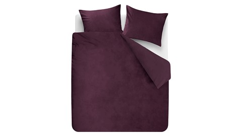 Dekbedovertrek Velvety, burgundy