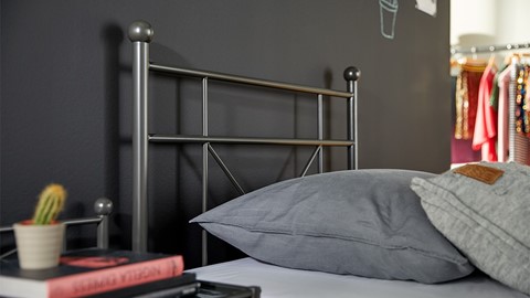 Bed Milano, antraciet
