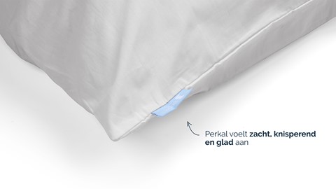 Kussensloop B Bright Percale (set van 2 stuks), off-white
