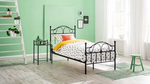 Bed Quincy, zwart