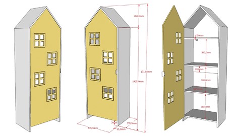 Draaideurkast Casami Bruges, more yellow