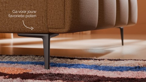 Boxspring Crystal soft touch met gestoffeerd matras, mocha mousse