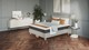 Boxspring Emma Deluxe Elegant vlak met Emma O2 matras, light grey
