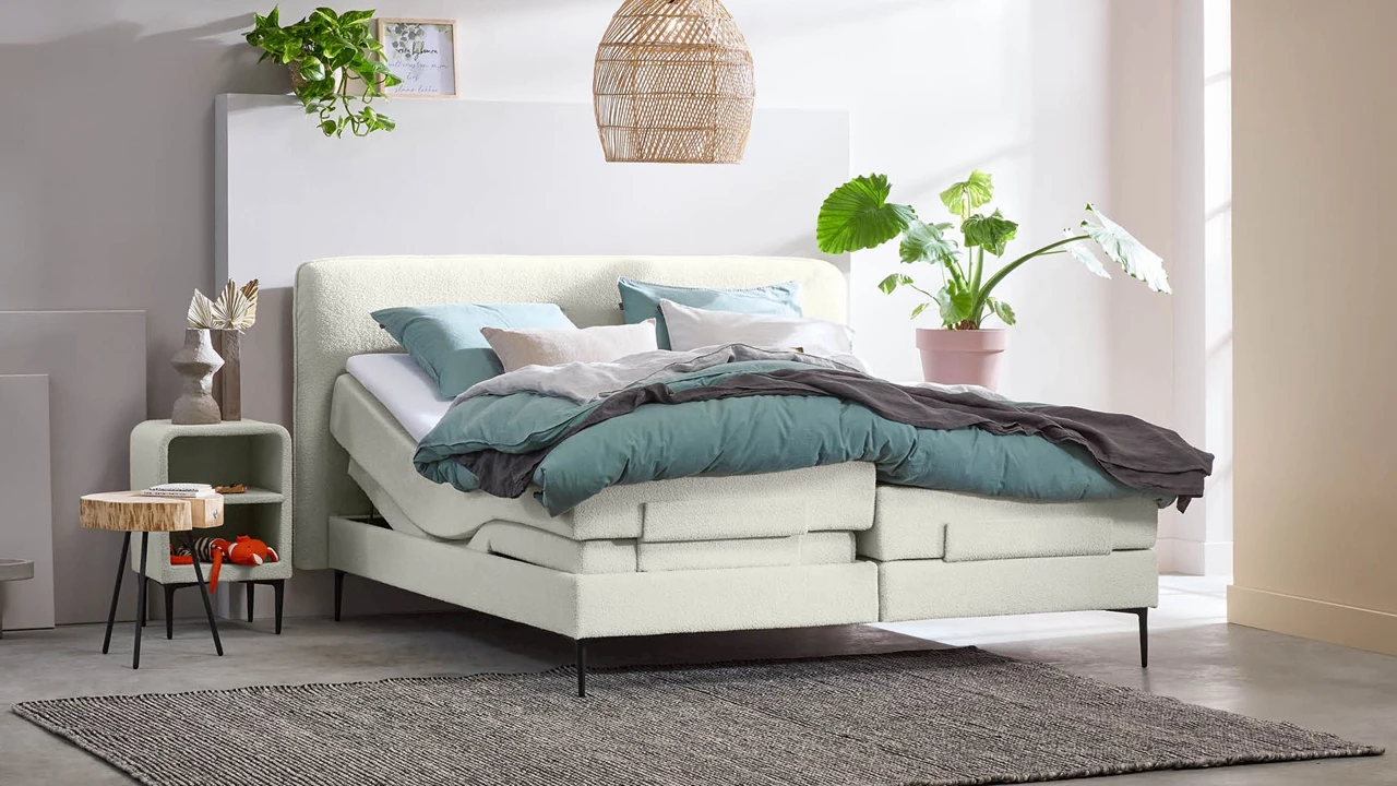 beter bed Boxspring Quartz verstelbaar met gestoffeerd matras
