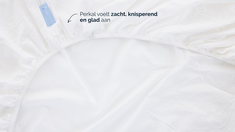 Hoeslaken B Bright Percale, wit