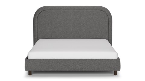 Bed Amber linen touch, dark grey
