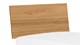 Bed Sky eiken met hoofdbord hout en poot driehoek metaal