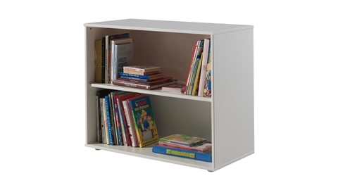 Halfhoogslaper Scott met bureau, boekenkast en commode, wit