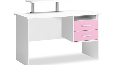 Bureau Jesse, wit/roze