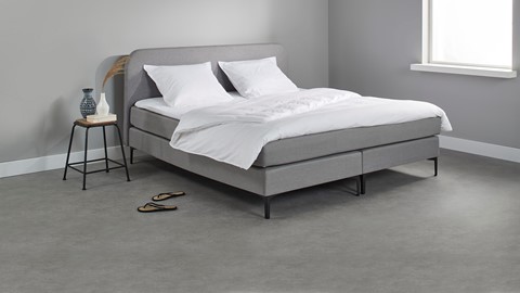 Box Manchester met gestoffeerd matras, lichtgrijs