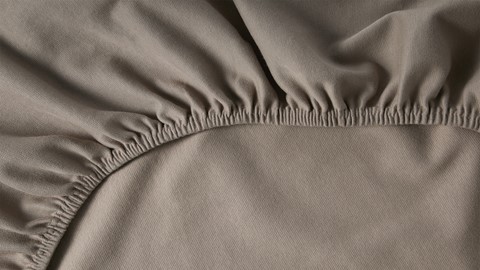 Hoeslaken Jersey Kyoto topper, taupe