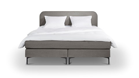 Box Manchester met gestoffeerd matras, lichtgrijs