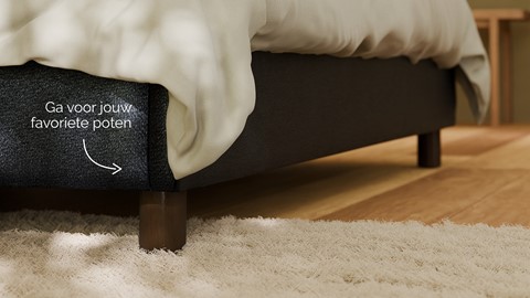 Bed Amber velvet glow, navy