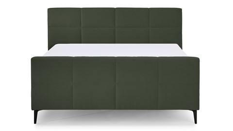 Boxspring Attraktiv Trendik vlak met gestoffeerd matras, green