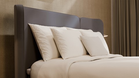 Boxspring Mesa - Warm wool, dark grey