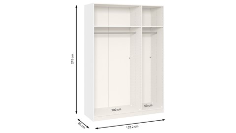 Schuifdeurkast Kixx met hout- en glaspanelen, wit/zwart