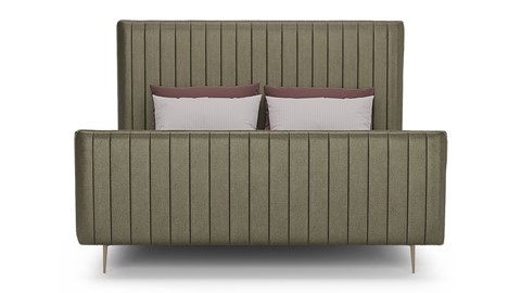 Bed Ruby velvet glow, dark green