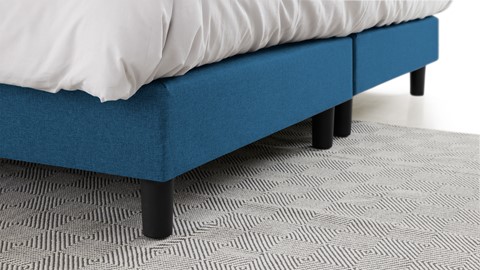Boxspring Invito vlak met Bridge matras, blauw