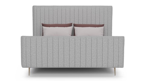 Bed Ruby linen touch, light grey