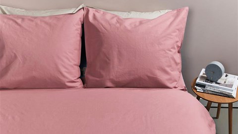 Dekbedovertrek Cotton Uni, pink