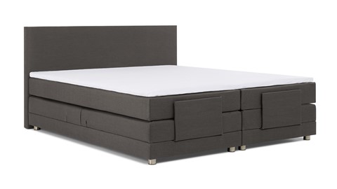 Boxspring Move verstelbaar met gestoffeerd matras, grijs