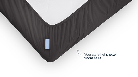 Hoeslaken B Bright Percale, antraciet