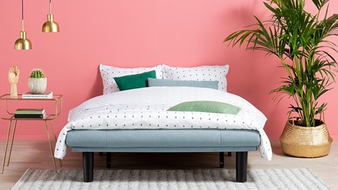 Slaapbank Chicago, blauw/groen