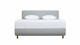 TEMPUR® Bed Arc met hoofdbord Form, vlakke schotelbodem en Pro matrassen, Stone