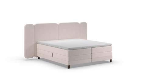 Elektrische boxspring Ridge - Wool look, off-white