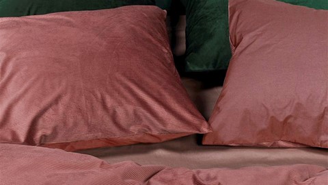 Dekbedovertrek Cosy Corduroy, pink