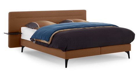 Boxspring Element Hallbar vlak met Balance matras, olbia caramel