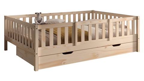 Kajuitbed Dallas met slaaplade en uitvalbeveiliging, natuur