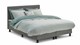 Boxspring Cisano vlak met gestoffeerd matras, lichtgrijs