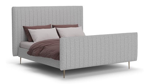 Bed Ruby linen touch, light grey