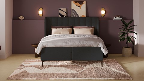 Boxspring Ivory - Pure touch, charcoal