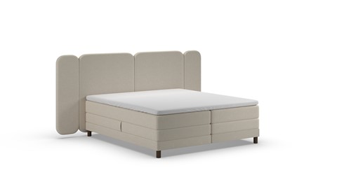 Elektrische boxspring Ridge - Wool look, natural