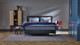 Boxspring Emerald vlak met B Bright 3100/3150 PK, navy