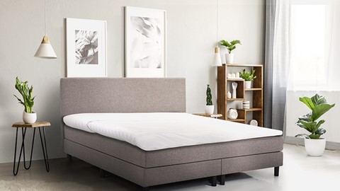 krab Huh Mysterie Boxspring Bellino vlak met gestoffeerd matras | Beter Bed