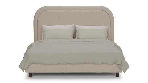 Bed Amber linen touch, beige