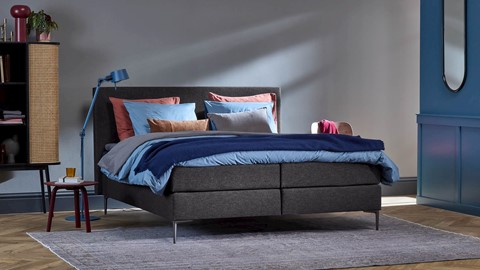 dubbel een beetje Sta op Boxspring Emerald vlak met gestoffeerd matras | Beter Bed