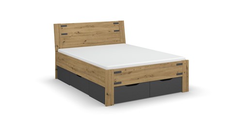 Opbergbed Birmingham met laden, bruin