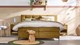 Opbergbox Citrine met gestoffeerd matras, ocre
