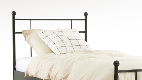 Bed Milano 1-persoons, antraciet