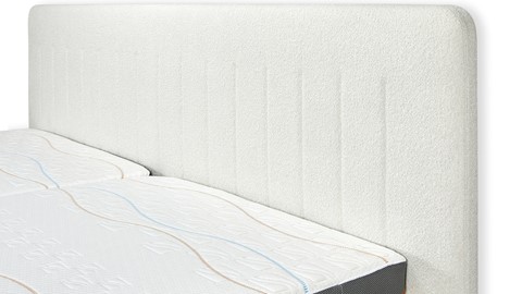 Boxspring Elite Lines verstelbaar met Slow Motion 2 matras, ivory